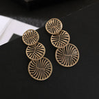 Fashion Wire Spiral Decor Round Drop Earrings For Women For Daily Decoration - CIVIBUY