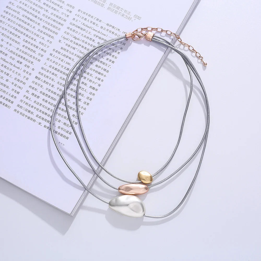 Women's Gold Plated Fashion Necklace Women Vintage Neck Choker Decorative Jewelry - CIVIBUY