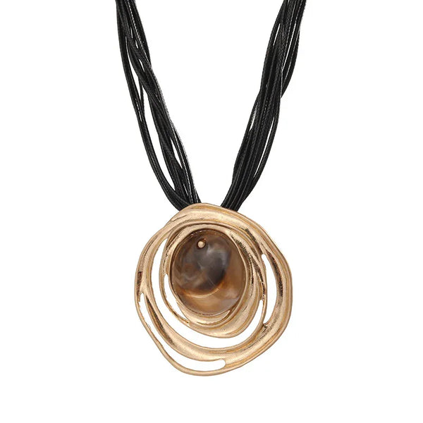 Lange 32-inch Double Circle Link ketting Rhodium op Sterling Zilver