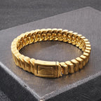 Cuba stainless steel heavy bracelet for men biker style bracelet D4-K - CIVIBUY