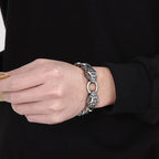 stainless steel bracelet for men snake style bracelet K-6 - CIVIBUY