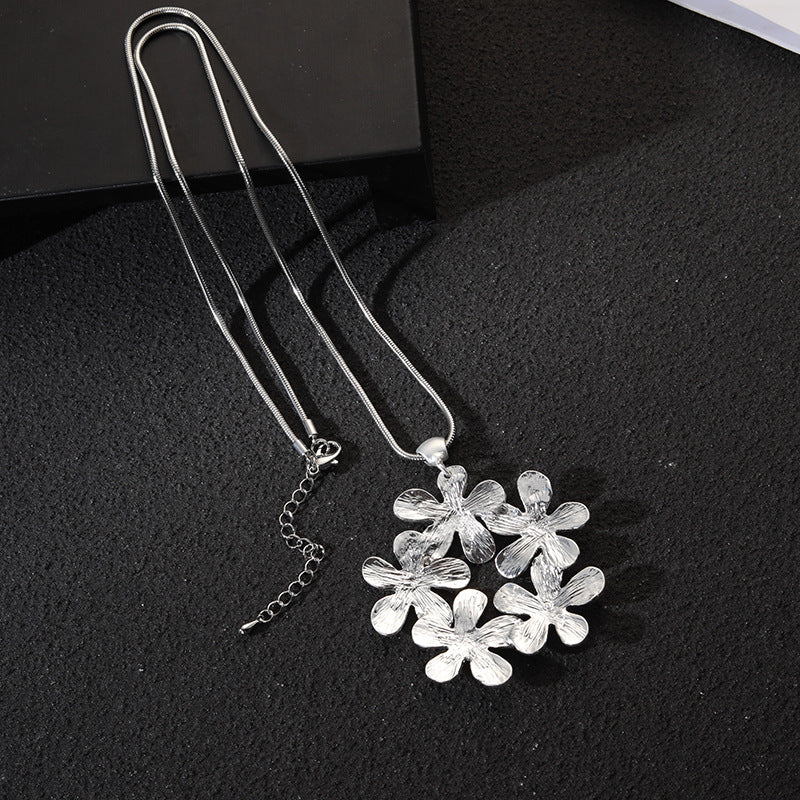 Leaves Grass 925 Silver Necklace Pendant Engagement Jewelry - CIVIBUY