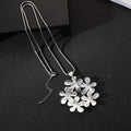 Leaves Grass 925 Silver Necklace Pendant Engagement Jewelry - CIVIBUY