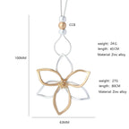 Chain Necklace for Women Fashion Jewelry Silver Gold Flower Pendant Chokers - CIVIBUY
