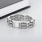 Cuba stainless steel heavy bracelet for men biker style bracelet D4-C - CIVIBUY