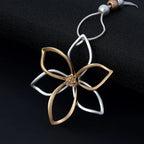 Chain Necklace for Women Fashion Jewelry Silver Gold Flower Pendant Chokers - CIVIBUY