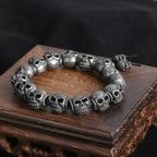 stainless steel bracelet for men dark style bracelet K-12 - CIVIBUY