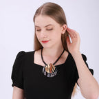 Gold Necklace resin Oval Necklace - CIVIBUY