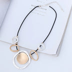 Circle Ring Charm Rope Necklace - CIVIBUY