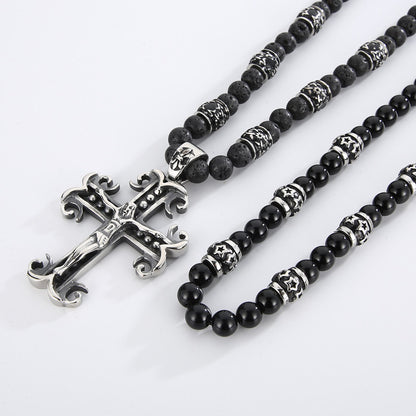 Volcanic stone necklace For Men India Lord Shiva necklace - CIVIBUY