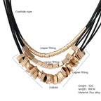 STRIKING GOLD AND SILVER COLLAR NECKLACE - CIVIBUY