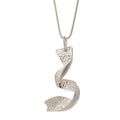 NEW MODERN STERLING SILVER TWISTED PENDANT NECKLACE - CIVIBUY