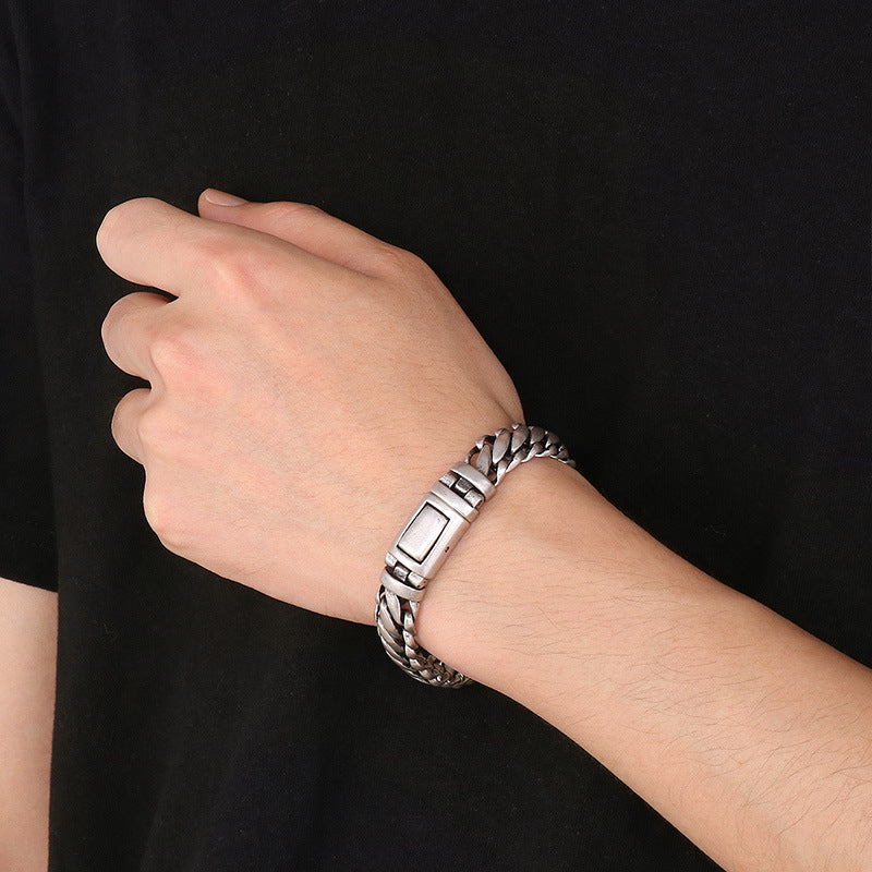 Silver Bracelets For Men roma steel bracelet - CIVIBUY