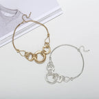 Gold Plated Circle Elegant Necklace Lightweight for Women Girls Ladies - CIVIBUY