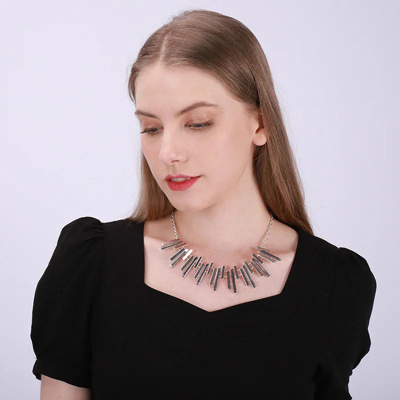 Vintage Modernist Mexican Sterling Necklace - CIVIBUY