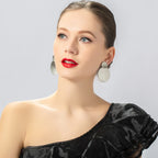 Round Hoop Earrings With Discs - CIVIBUY