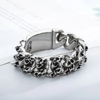 Crusoe Bracelets For Men skull steel bracelet - CIVIBUY