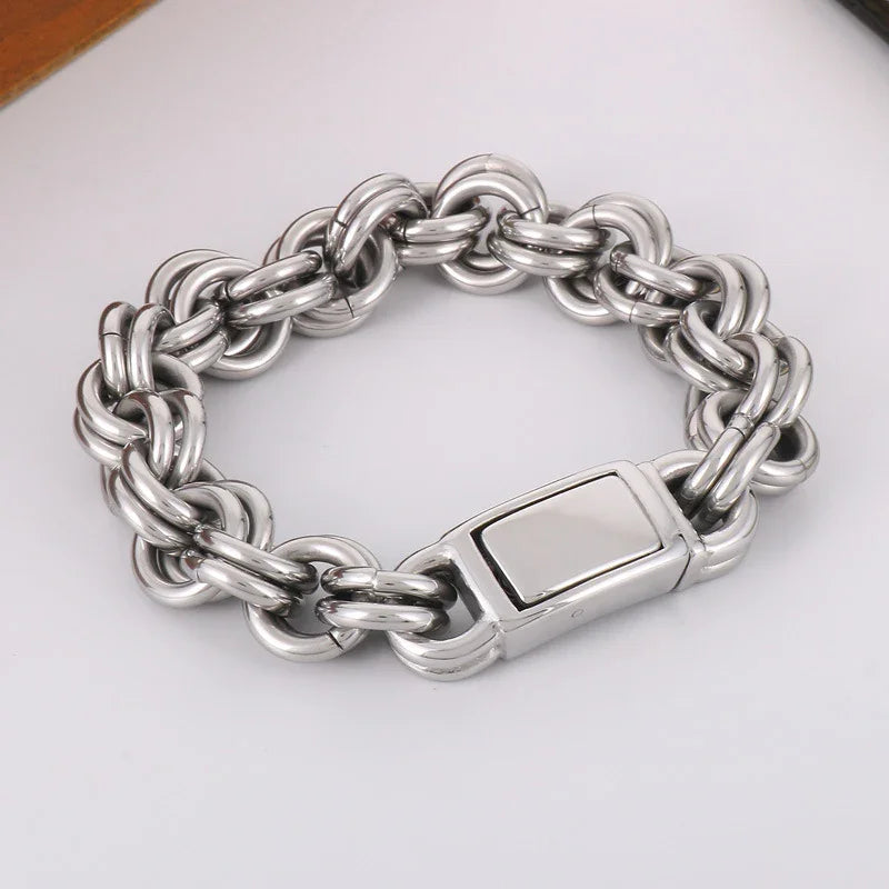 simple Roma Bracelets For Men Steel Viking Link Chain - CIVIBUY