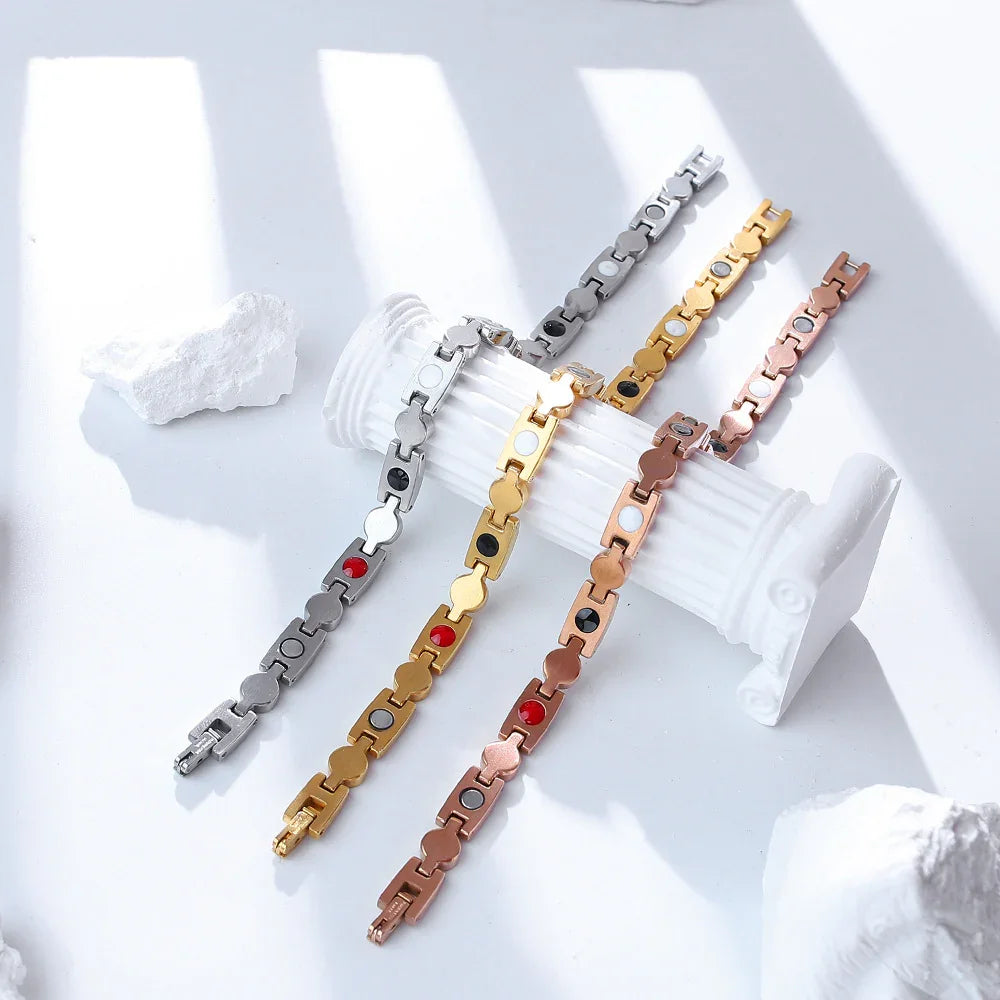 Sparkly Women Magnetic natural shell Bracelets for Arthritis pains - CIVIBUY