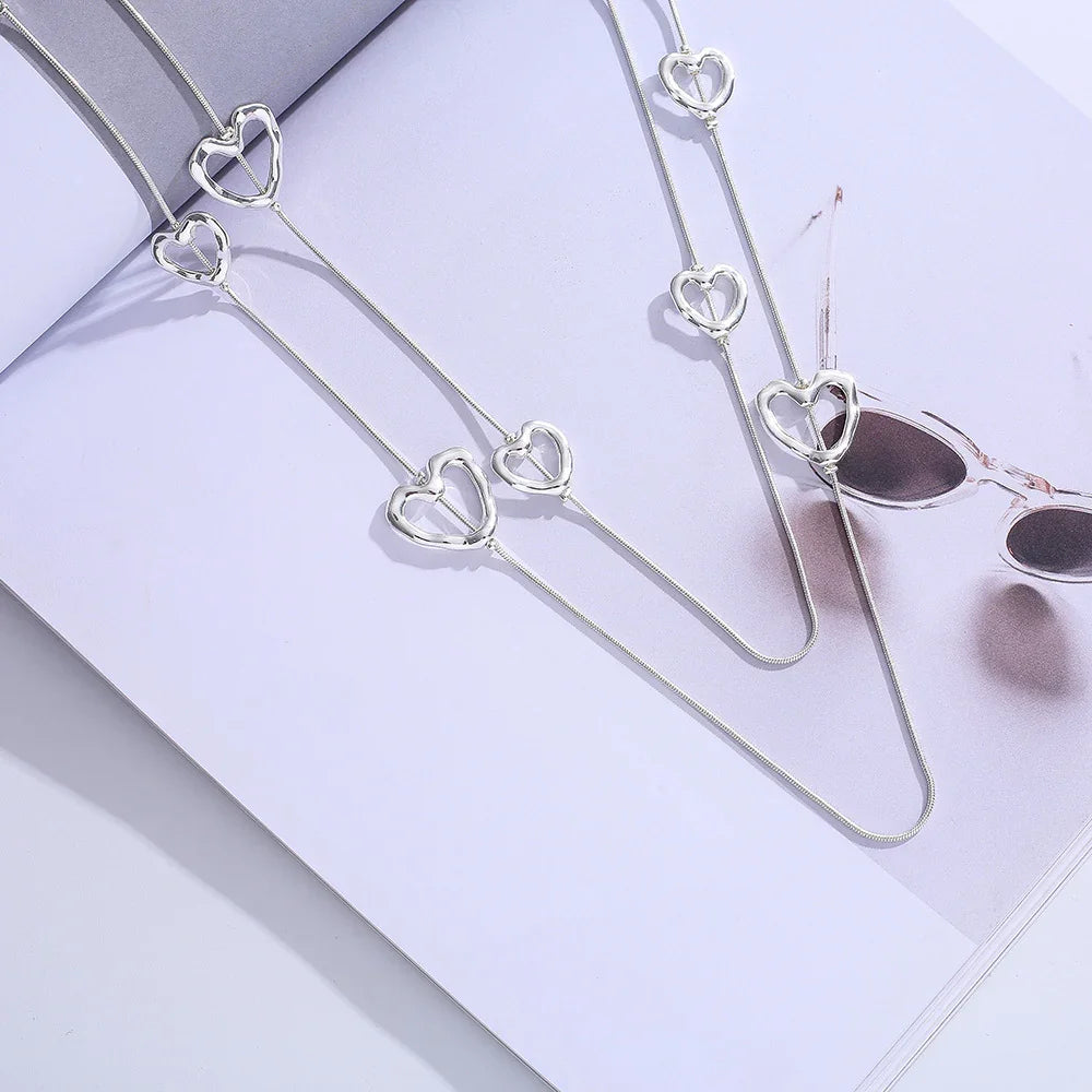 Long Chain Necklaces for Women with Heart, Star Beads and Tassel - The Perfect Gift - CIVIBUY