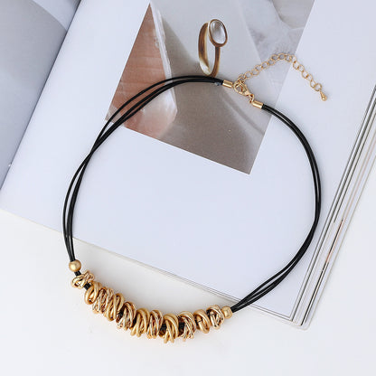 Black Long Chain Necklace for Women Jewelry Trendy Chains Fashion Chain - CIVIBUY