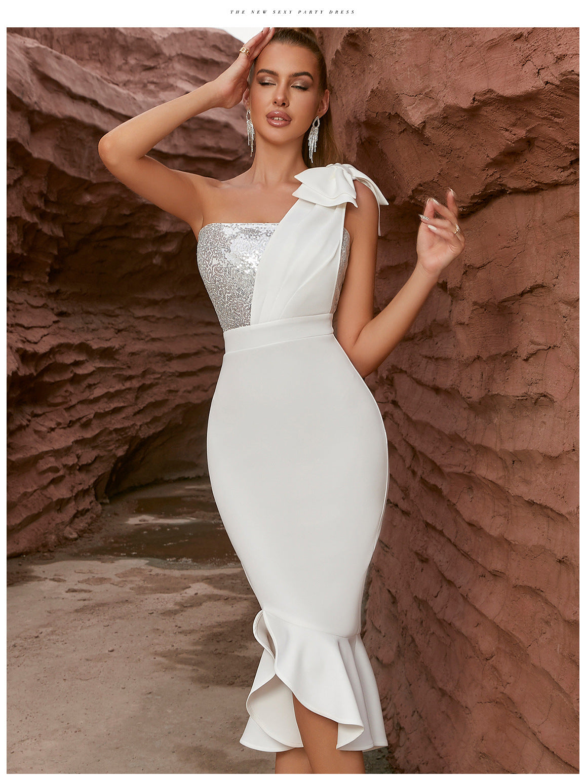 Sexy white evening outlet dress