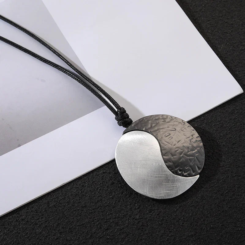 Korean Tai Chi Metal long Pendant necklace for women - CIVIBUY