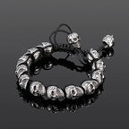 Unisex Skull Linked Chain Bracelet - Perfect Skull Jewelry Gift for Men and Women - CIVIBUY