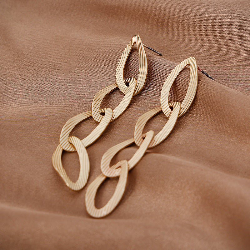 Geometric Twist Design Earrings - Fashionable Irregular Figure Eight Jewelry for Women - CIVIBUY