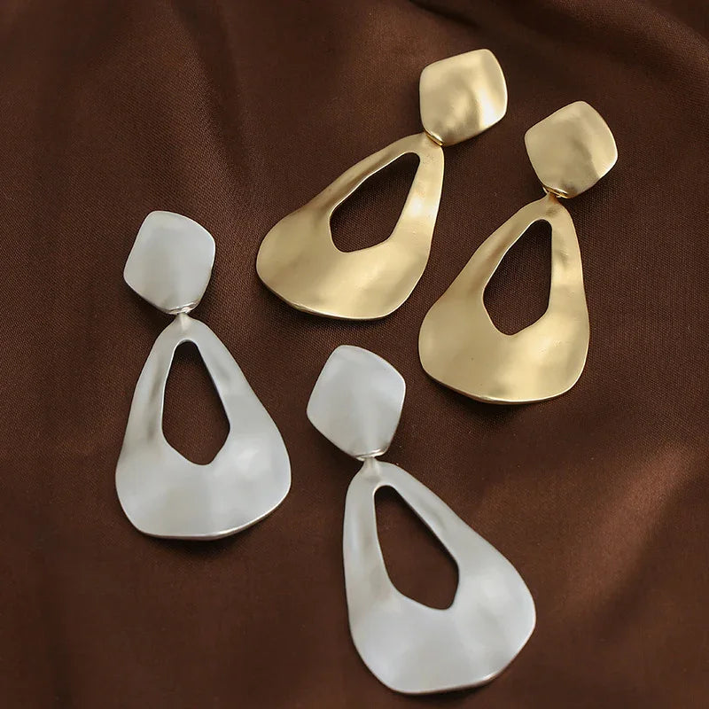 Gold Harmmered Clip On Earrings for Women - CIVIBUY