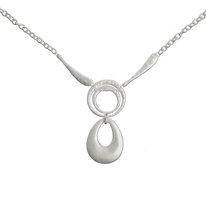 Silver choker Necklace for Women Collar Necklace Disc Necklace - CIVIBUY