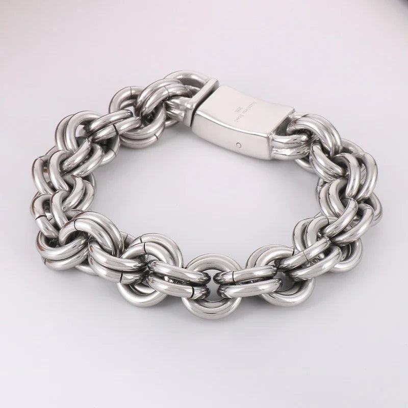 simple Roma Bracelets For Men Steel Viking Link Chain - CIVIBUY