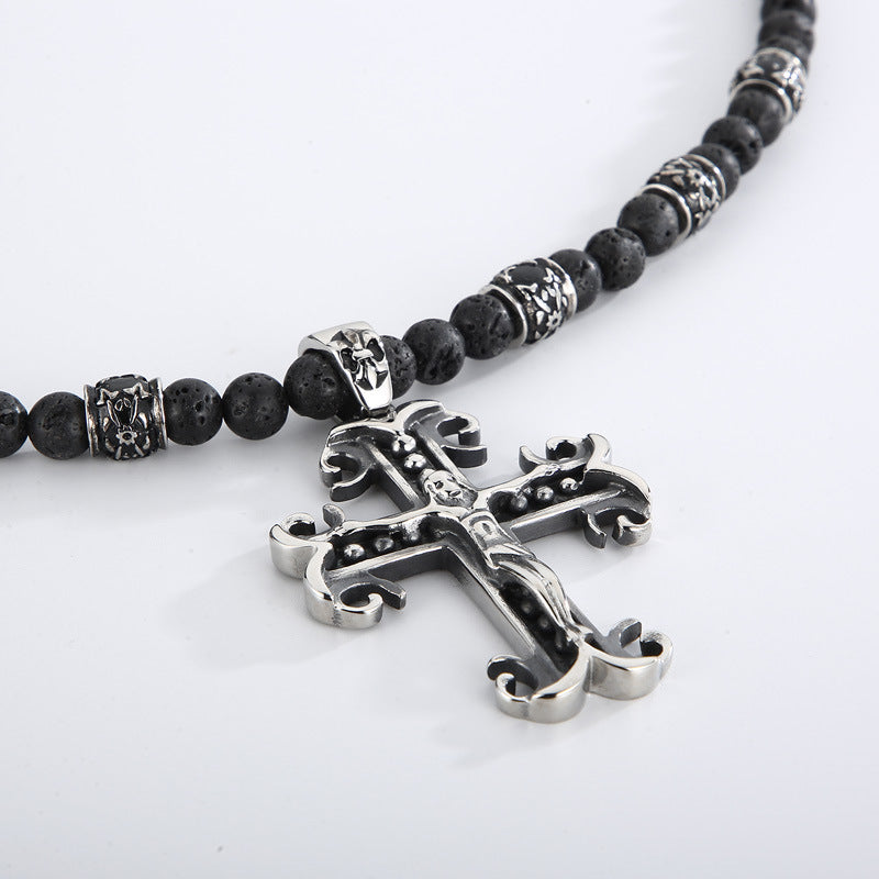Volcanic stone necklace For Men India Lord Shiva necklace - CIVIBUY