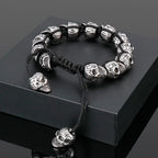 Unisex Skull Linked Chain Bracelet - Perfect Skull Jewelry Gift for Men and Women - CIVIBUY