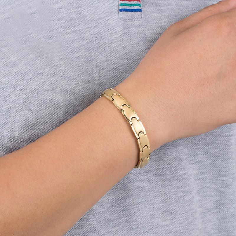 99.99% Germanium Magnetic Bracelet for Men Tungsten Arthritis Pain Relief Bracelet - CIVIBUY