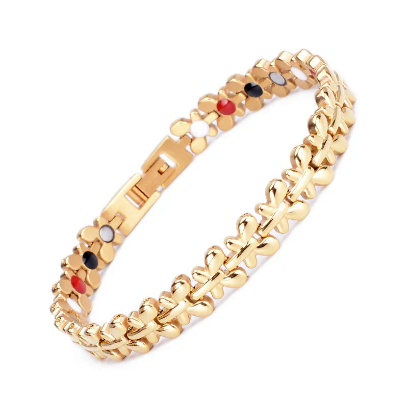 Stainless Magnetic Therapy Bracelet Health Care Gift for Womens - CIVIBUY
