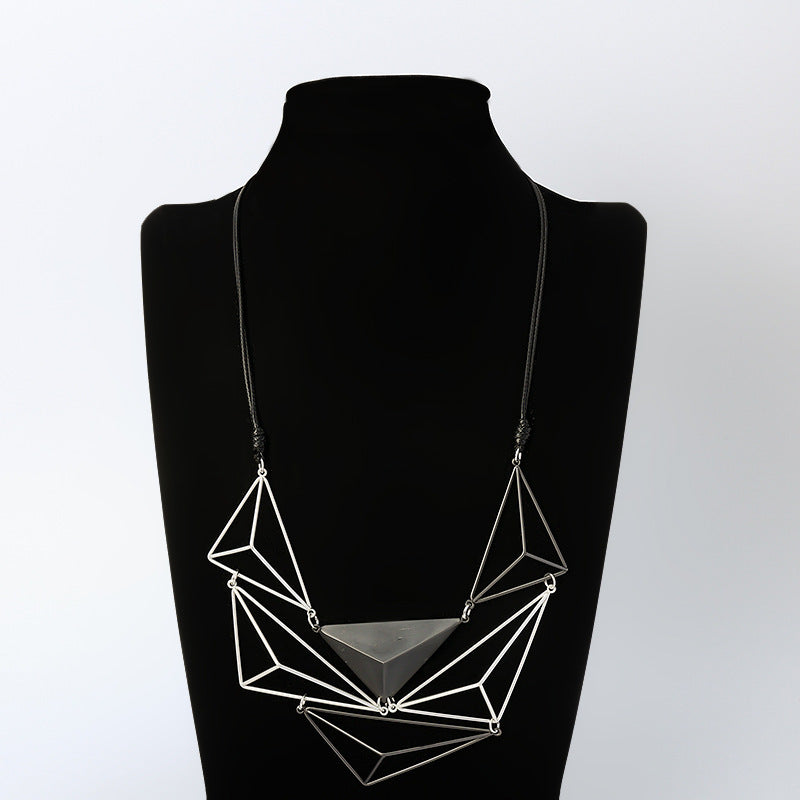 3D Triangular Collar Necklace - CIVIBUY