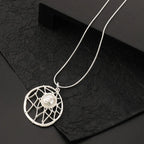 Dream Catcher Necklace pearl Center necklace - CIVIBUY