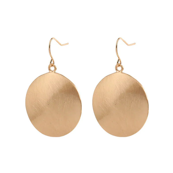 Gold Tone Circular Blanks Earrings【5Pack】