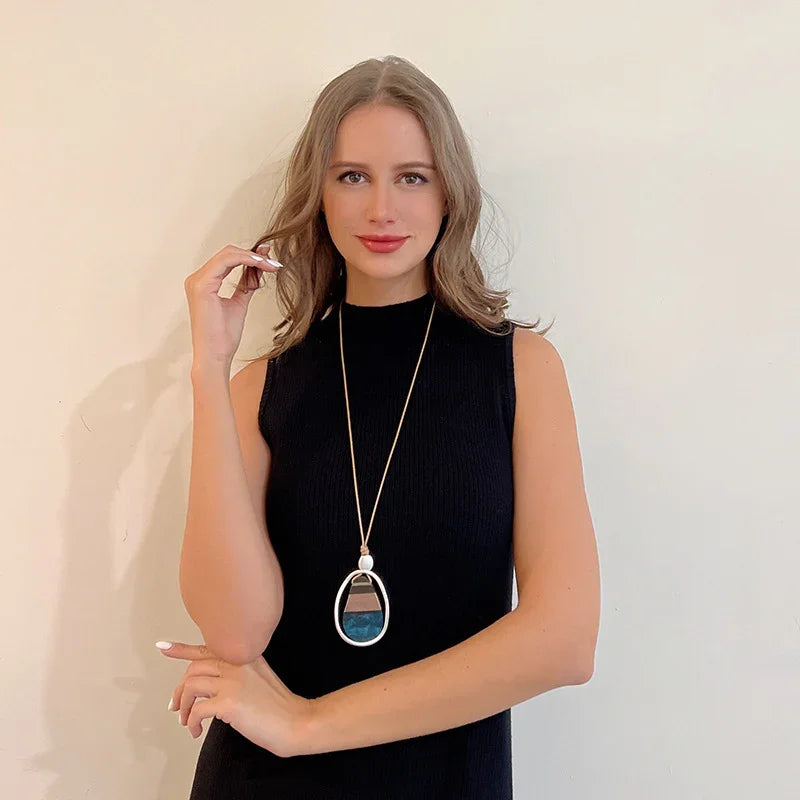 Trending Long Chains Geometric Necklace Gothic Jewelry for Women - CIVIBUY