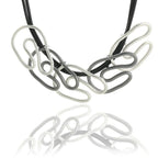 Leather choker Necklace for Women Collar Necklace Disc Necklace - CIVIBUY