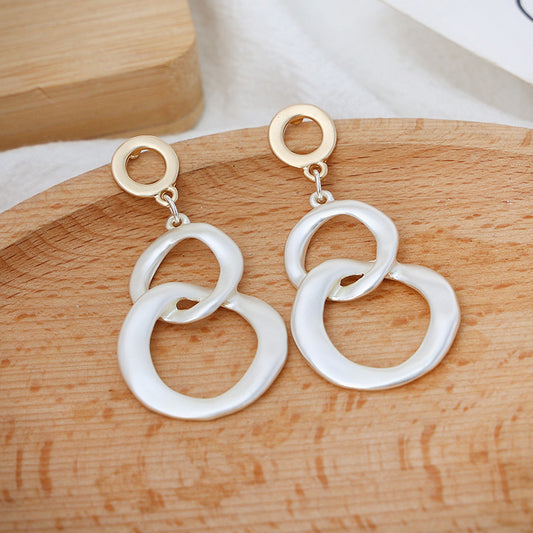 Sterling Silver Layered Circle Earrings - CIVIBUY