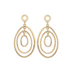 Quality Gold 14k Fancy Circle Dangle Post Earrings - CIVIBUY