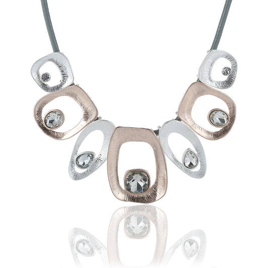 Large diamond Plated Pendant Beads Necklace - CIVIBUY