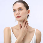 Gold Disc Earrings Gold Hoop Earrings Oversized Earrings for women - CIVIBUY