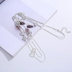 Long Chain Necklaces for Women with Heart, Star Beads and Tassel - The Perfect Gift - CIVIBUY