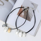 Trend Geometric Necklace Irregular Metal Pendants Necklace for Women - CIVIBUY