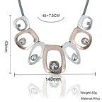 Large diamond Plated Pendant Beads Necklace - CIVIBUY