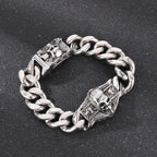 Skull Stainless Steel Viking Chain Heavy motor Wristband Men's Bracelets - CIVIBUY