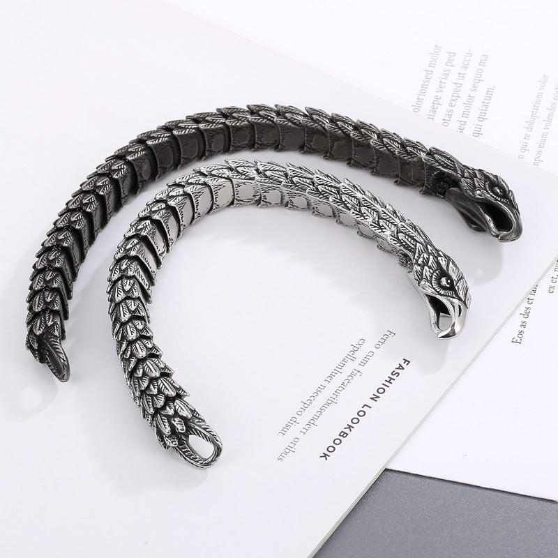 Eagle stainless steel heavy bracelet for men biker style bracelet - CIVIBUY